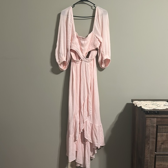FREE PEOPLE
Cross My Heart Cutout Maxi Dress in pink rose M - Picture 5 of 10